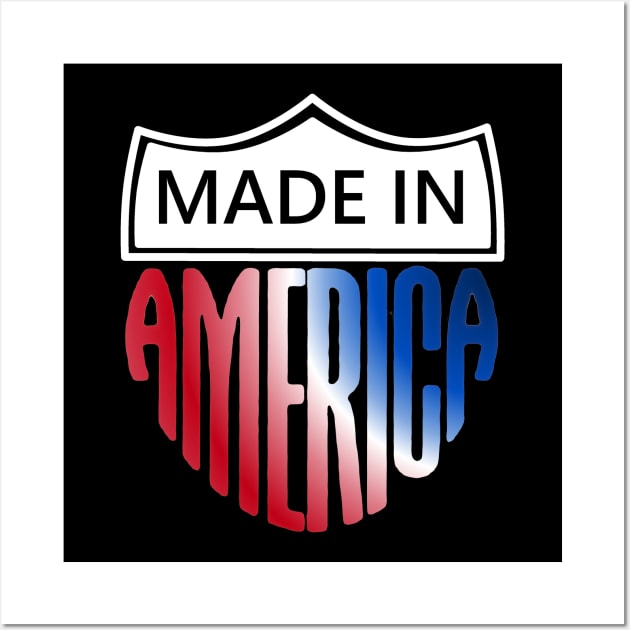 Made In America Road Sign Wall Art by CharJens